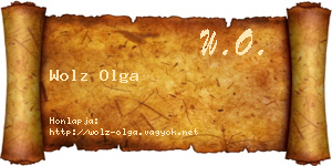Wolz Olga névjegykártya